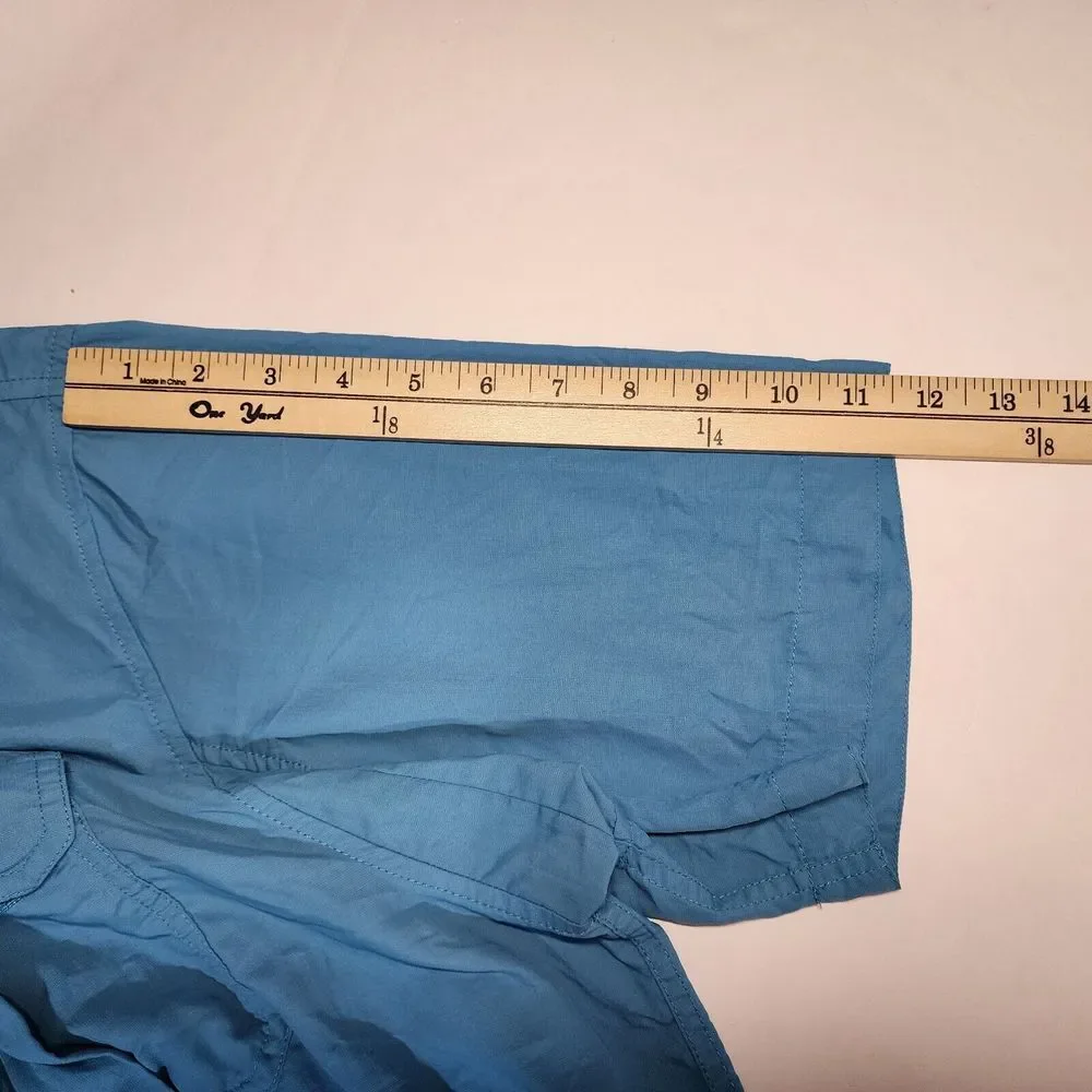 DULUTH 100% RAYON SHORT SLEEVE BUTTON DOWN‎ SHIRT SIZE XL BLUE - Picture 10 of 12